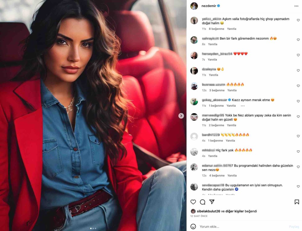 nez demir yapay zeka ile fotograflarini paylasti sen daha guzelsin